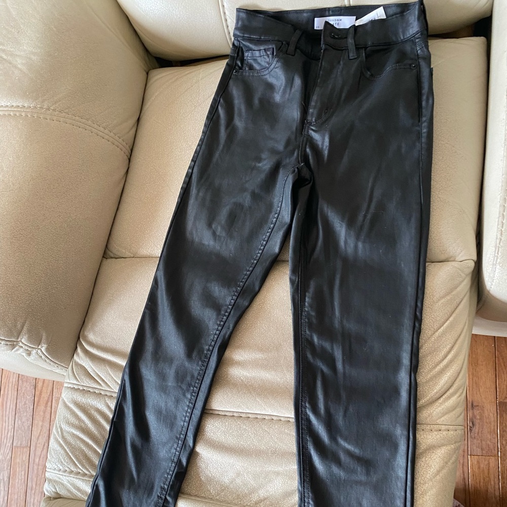 Faux leather pants